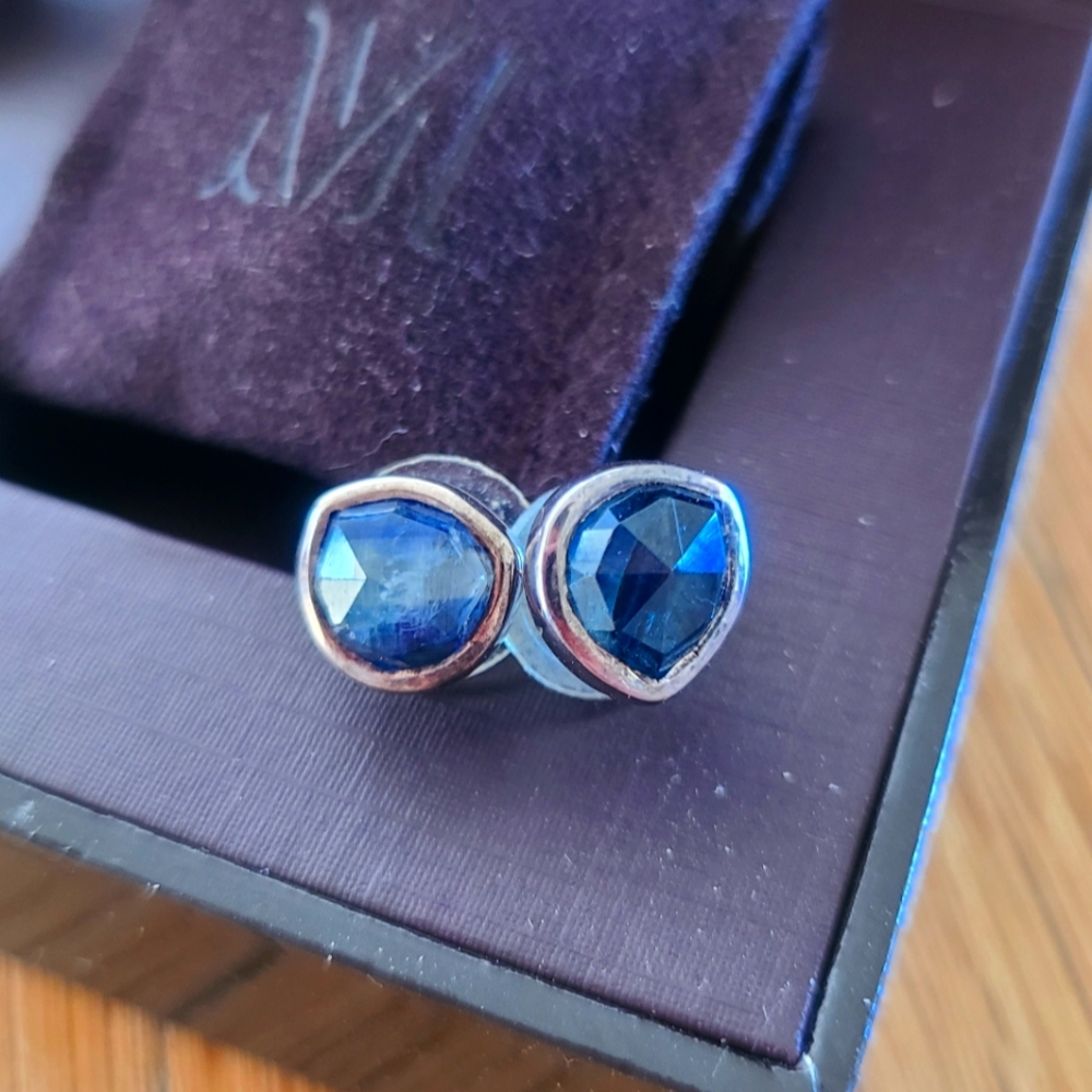 Monica Vinader Siren Kyanite and Silver Stud Earring